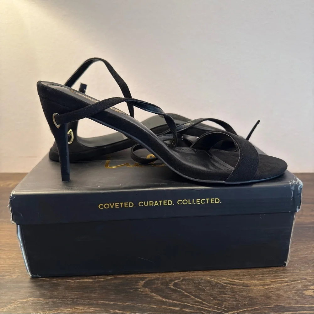Lulus Nularo Black Suede High Heel 3.5